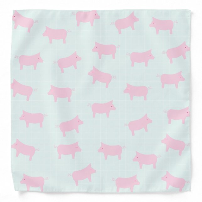 Cute Pink Pigs Bandana (Front)