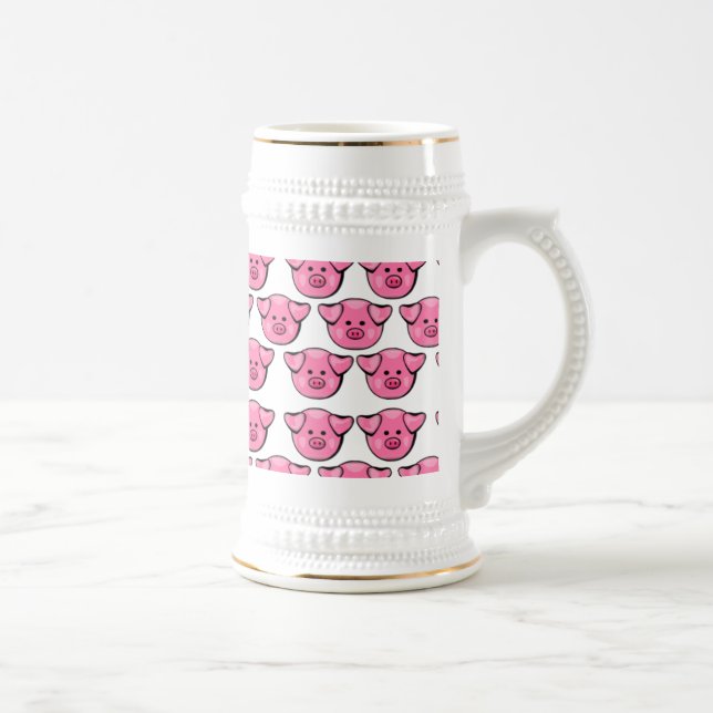 Cute Pink Pigs Beer Stein (Right)
