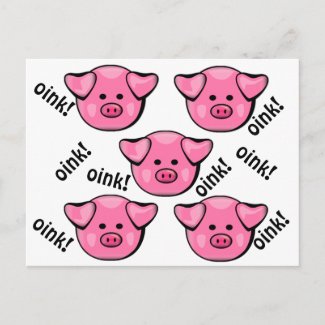Cute Pink Pigs Oinking