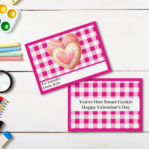 Cute Pink Pink Mini Classroom Valentine's Day Note Card