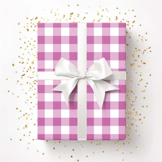 Cute Pink Plaid Pattern Wrapping Paper (Cute Pink Plaid Pattern Wrapping Paper)