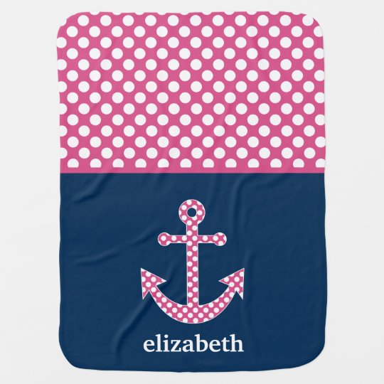 pink polka dot baby blanket