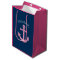 Cute Pink Polka Dot Anchor with Navy Custom Name