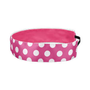 Cute Pink Polka Dot Athletic Headband