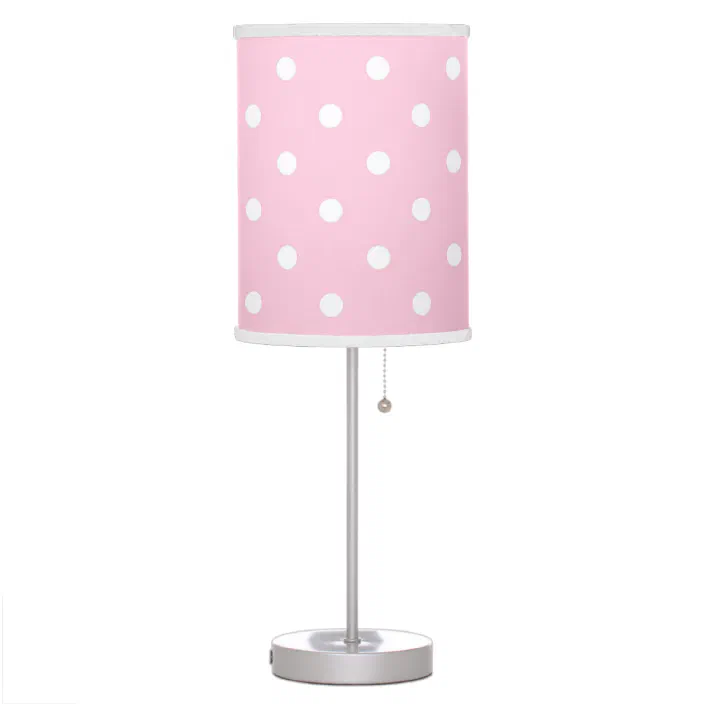 Cute Pink Polka Dot Girls Bedroom Table, Sears Bedroom Table Lamps