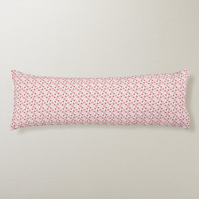 Cute Pink Polka Dot Ink Drop Body Pillow (Front)