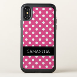 Cute Pink Polka Dot Pattern Custom Speck iPhone X Case