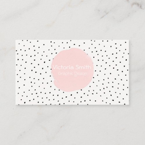 Cute Pink Polka Dots Dance Business Card