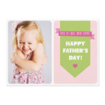 Cute Pink Polka Dots | Father's Day Flat Card Cute Pink Polka Dots | Father's Day Flat Card