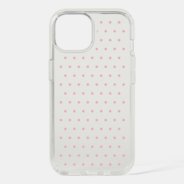 Cute Pink Polka Dots Speck iPhone Case (Front)