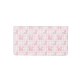 Cute Pink Poodles & Checks Checkbook Cover (Front)