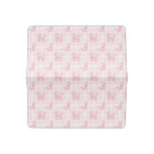 Cute Pink Poodles & Checks Checkbook Cover (Open)