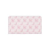 Cute Pink Poodles & Checks Checkbook Cover (Back)