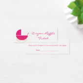 Cute Pink Pram Diaper Raffle Ticket - Skinny Card (Desk)