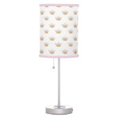 Cute Pink Princess Crown Girls Nursery Table Lamp (Right)