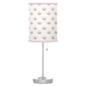 Cute Pink Princess Crown Girls Nursery Table Lamp (Left)