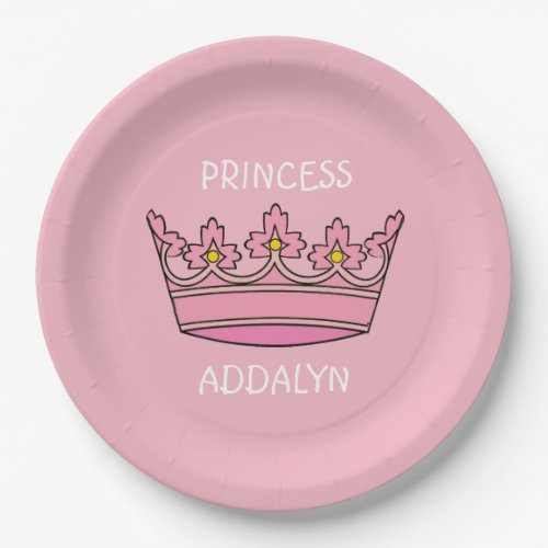 Cute Pink Princess Tiara  Paper Plates