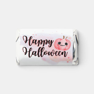 Cute pink pumpkin happy halloween trick or treat  hershey's miniatures