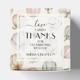 Cute Pink Pumpkins Neutral Baby Shower Favor Boxes