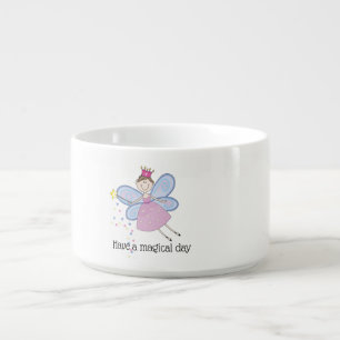 Cute Pink Purple Blue Fairy Cartoon Personalized Bowl