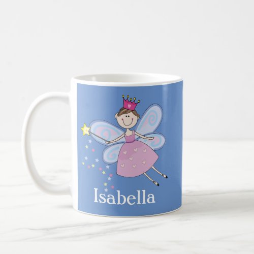 Cute Pink Purple Blue Fairy Cartoon Personalized Coffee Mug