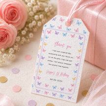 Cute Pink Purple Butterfly 1st Birthday for Girls