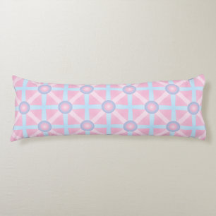 Cute Pink, Purple & Light Blue Pattern Body Pillow