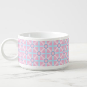 Cute Pink, Purple & Light Blue Pattern Bowl