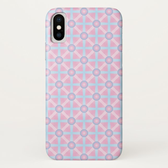 Cute Pink, Purple & Light Blue Pattern Case-Mate iPhone Case (Back)