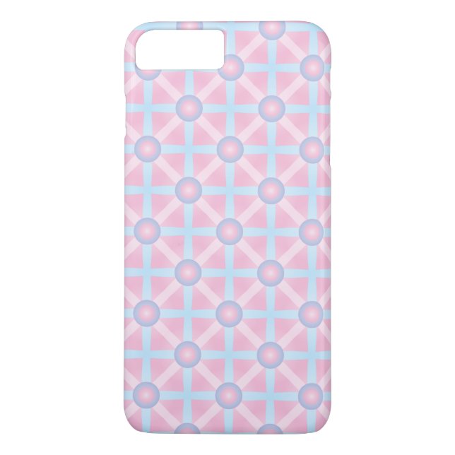 Cute Pink, Purple & Light Blue Pattern Case-Mate iPhone Case (Back)