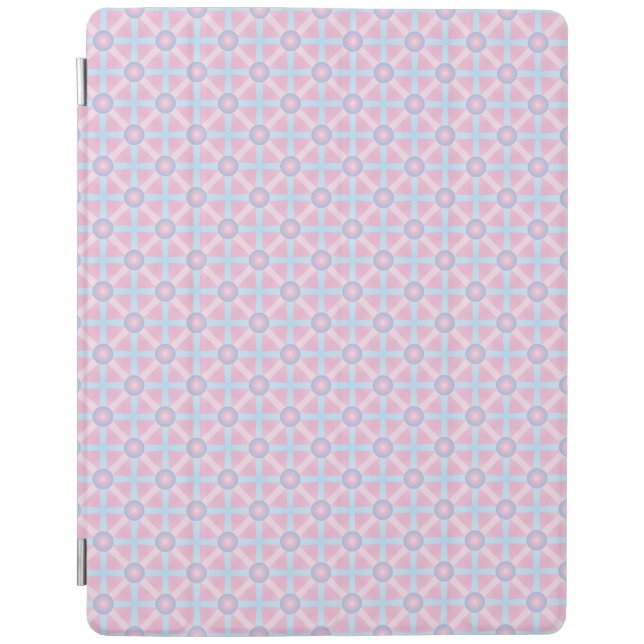 Cute Pink, Purple & Light Blue Pattern iPad Smart Cover (Front)