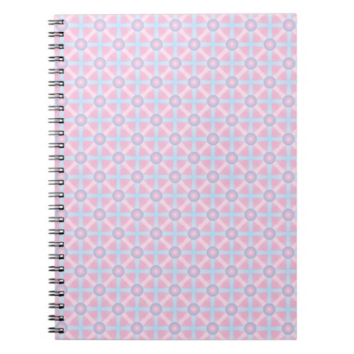 Cute Pink Purple  Light Blue Pattern Notebook