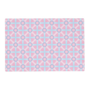 Cute Pink, Purple & Light Blue Pattern Placemat
