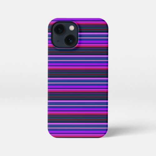 Cute pink purple stripes iPhone 13 mini case
