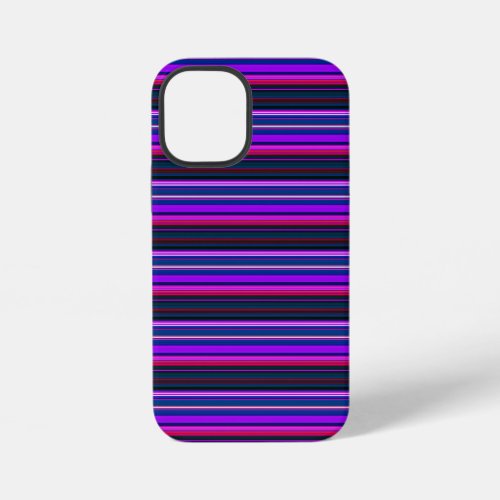 Cute pink purple stripes iPhone 12 mini case