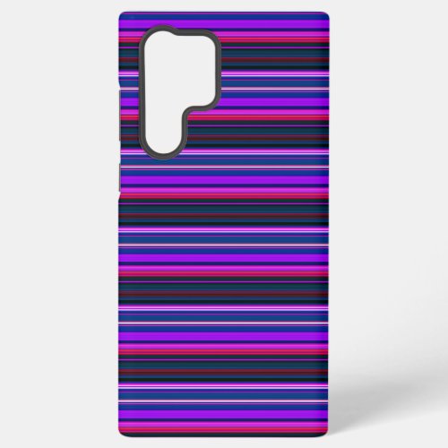 Cute pink purple stripes samsung galaxy s22 ultra case