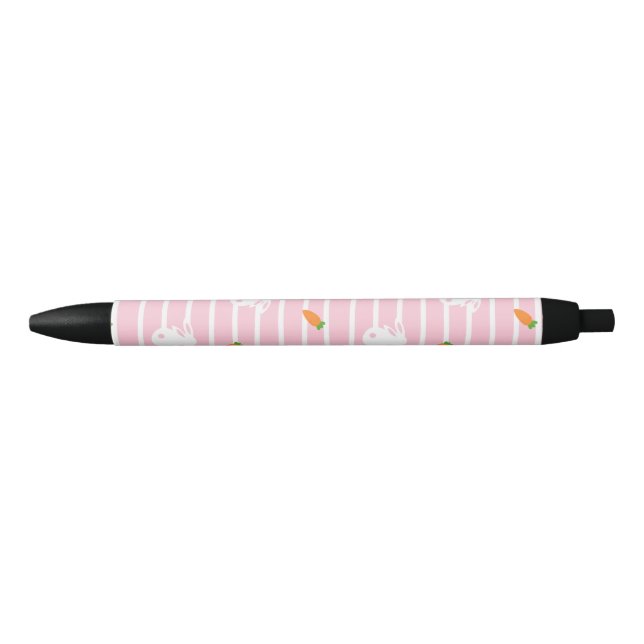 Cute Pink Rabbit and Carrot Pattern Pen (Front)