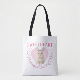 Cute Pink Rabbit Tote Bag