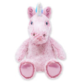 Cute Pink Rainbow Mane 9" Unicorn Stuffed Animal (Front w/o shirt)
