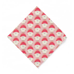 Cute pink rambutan cartoon illustration bandana