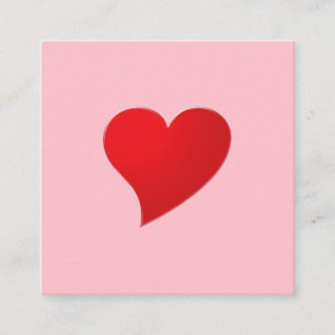 Cute pink red heart minimalist modern girly chic enclosure card