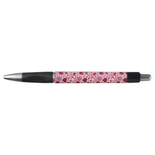 Cute Pink Red Hearts Blush Love Pattern Pen