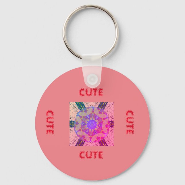 cute PINK _RED  Keychain (Front)