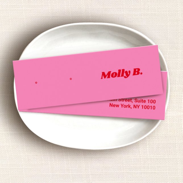 Cute Pink Retro Stud Earring Jewelry Display Card (Creator Uploaded)