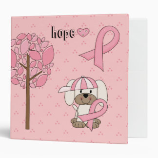 Cute Pink Ribbon Hope Binder