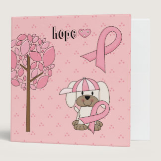 Cute Pink Ribbon Hope Binder