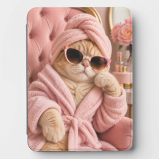 Cute Pink Robe Kitty Cover Kindle Cover