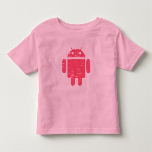 Cute Pink Robot Toddler T_shirt