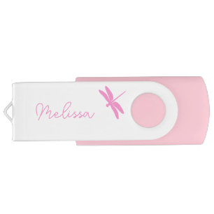 Cute Pink Romance Reader Retro Bookish Quote Flash Drive