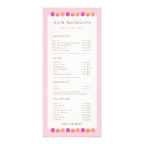 Cute Pink Salon Price List Service Menu